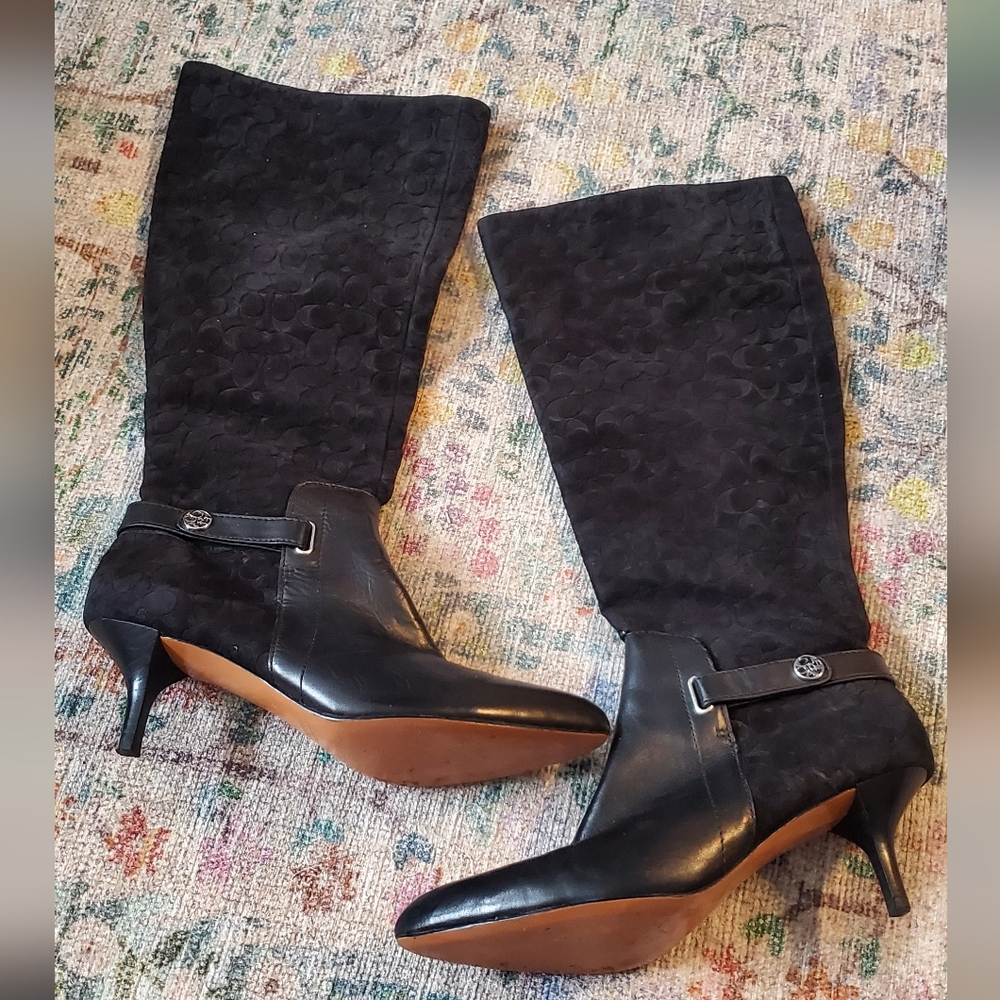 Coach Fara Black Tall Women's Boots Size 9.5